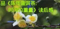 六大茶山《我的人文普洱》第一辑④ ∣陈年普洱茶：时间的重量