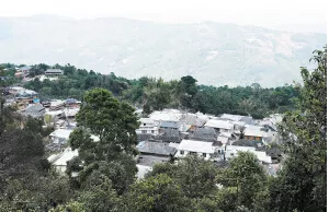 　　景迈茶山的村庄曾经默默无闻，随着普洱茶的走红而变得富裕。拥有茶树的家家户户都建起了新房 本版图片都市时报记者文若愚