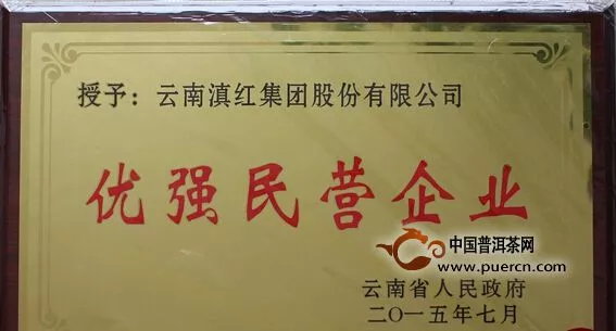 滇红集团再次被云南省人民政府授予“优强民营企业”称号
