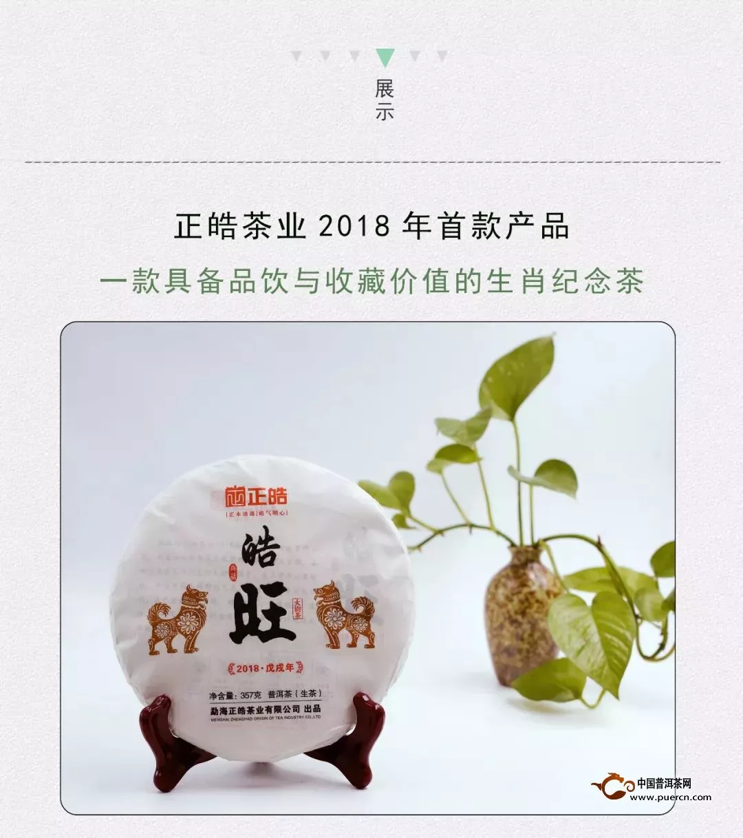 正皓茶业2018年首款产品《皓旺》即将上市！