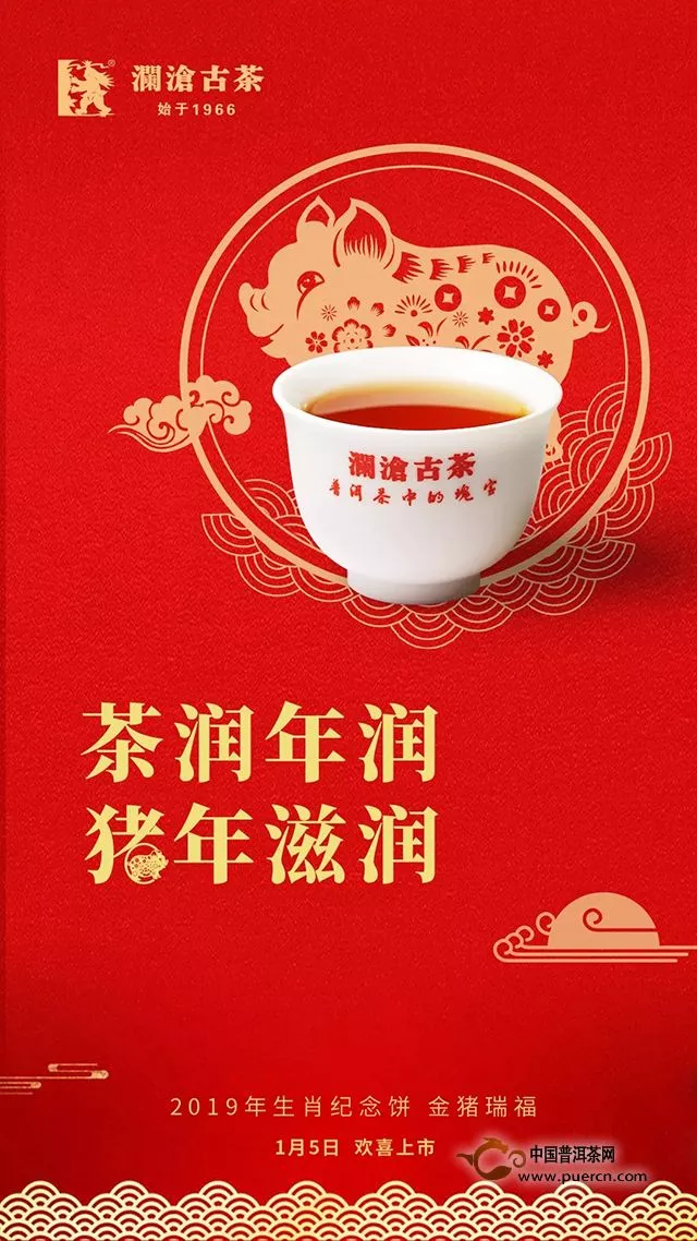 2019年生肖纪念茶澜沧古茶【金猪瑞福】欢喜上市