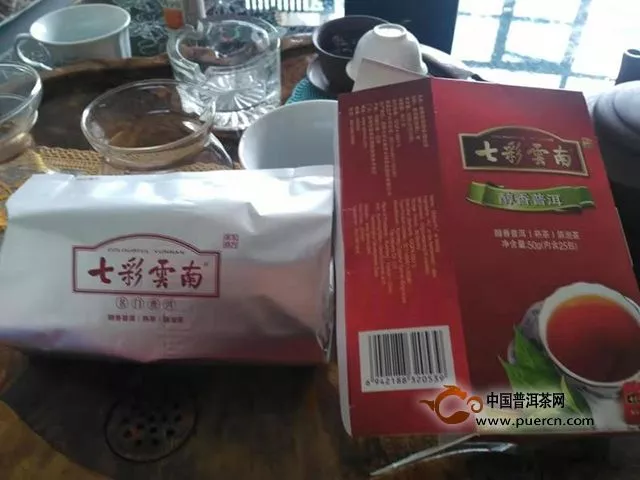 2018年七彩云南醇香袋泡茶熟茶50克试用评测