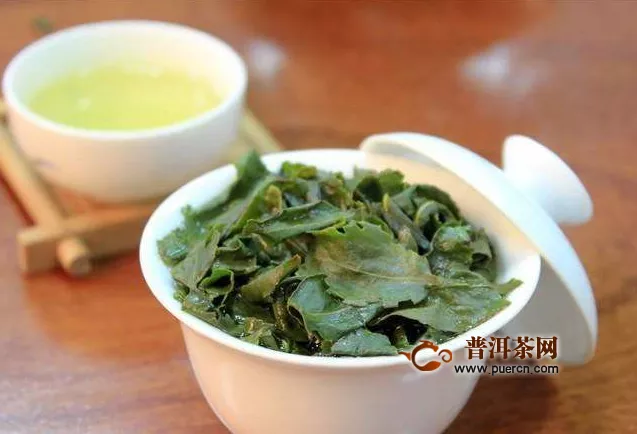 烏龍茶泡開的樣子