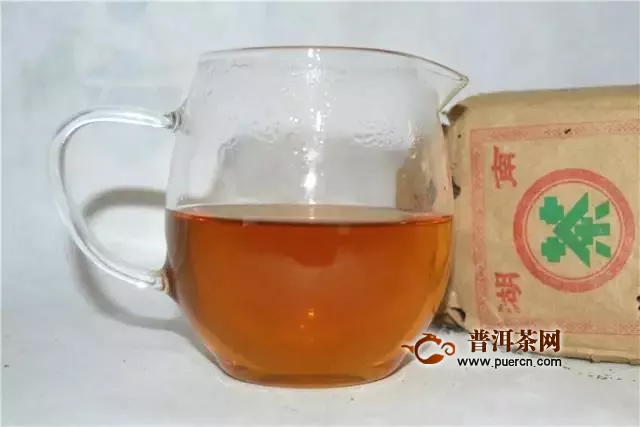 益阳砖茶厂1998年特制茯砖金花茯茶品鉴分享